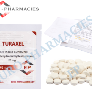 Euro Pharmacies Turaxel 25 (Turanabol) — 25mg/tab -50 tab/bag