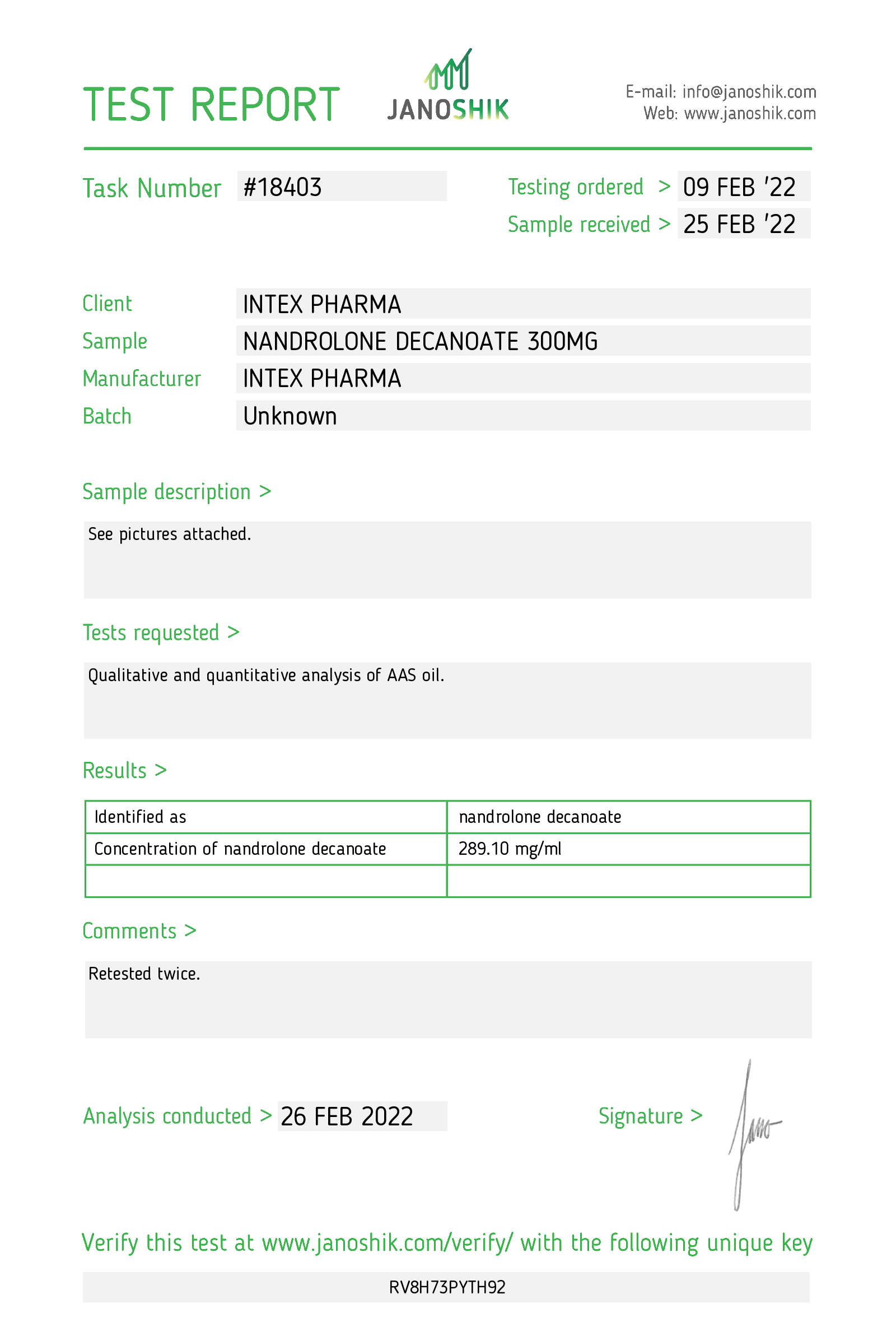 Intex Pharma ND-300 (Nandrolone Decanoate) - Image 2